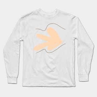 Yellow orange watercolor abstract art design Long Sleeve T-Shirt